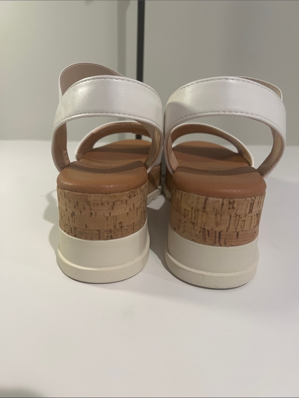 Dream Pairs White Cork Platform Sandals - Picture 7 of 7
